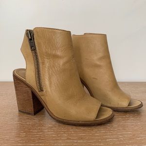 Steve Madden leather peep toe booties